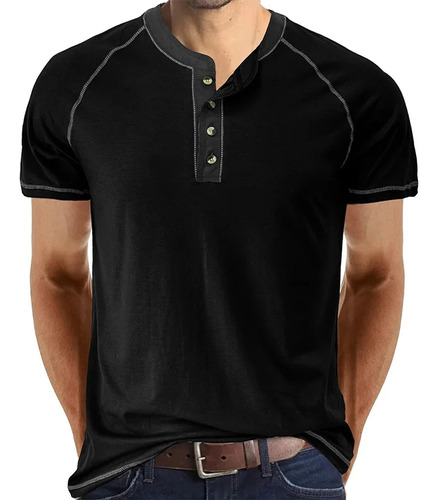 Camiseta Casual De Algodón De Manga Corta Para Hombre, Camis
