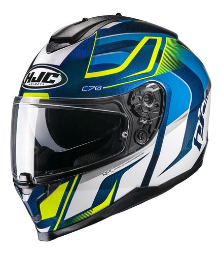 Hjc Casco C70 Lantic Mc3h  Lentes Incluidos