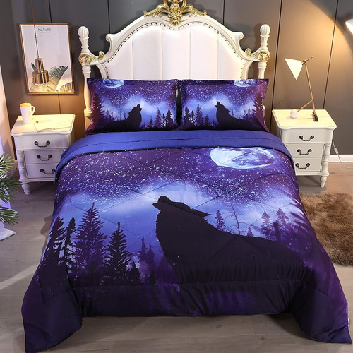 Juegos De Cama Wowelife Wolf Para Niños Y Niñas 5 Piezas 