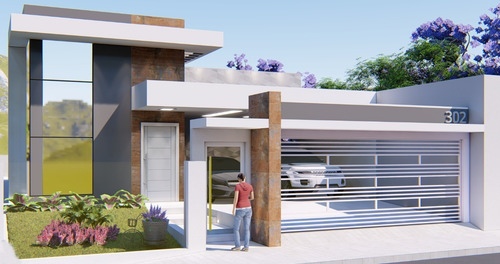 Imagem 2 de 6 de Planta De Casa 3 Quartos - Projeto Arquitetônico Completo