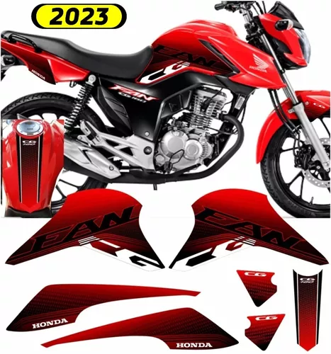 Kit Adesivos Cg Fan 2023 Kit 7 Adesivos Fp8