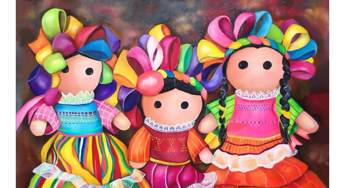 Hh Kit De Pintura De Boneca De Pano Com Diamantes 5d Para