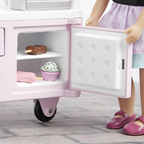 Carrito De Helado De Evelina De Juguete C/muñeca Y Accesorio