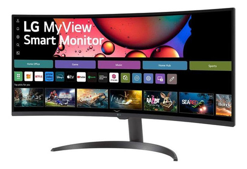 Monitor LG Myview Smart 34sr60qc-b Tela Curva 34