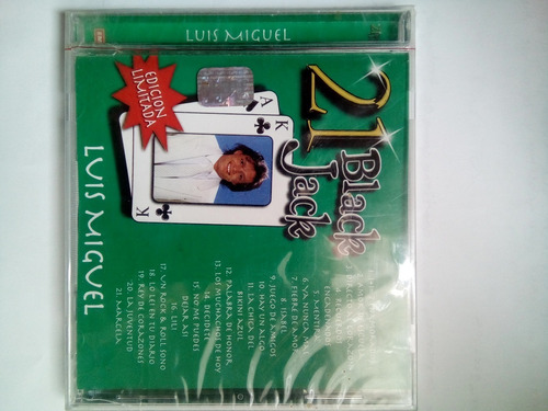 Luis Miguel, Cd Original 21 Black Jack Empaque Original Nvo