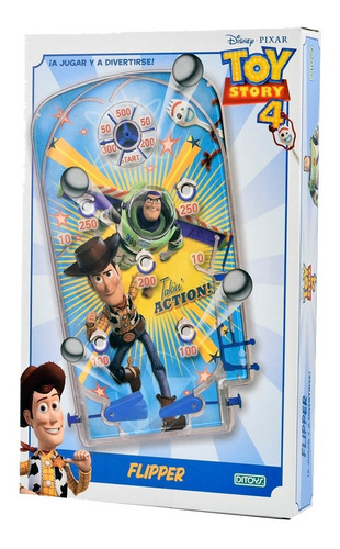 Flipper Pinball Disney Toy Story 4 Ditoys Infantil Original