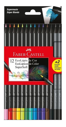 Lápis De Cor Supersoft 12 Cores - Faber Castell