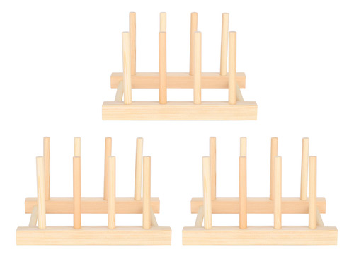 Escurreplatos De Madera, Set De 3 Utensilios De Cocina Navid