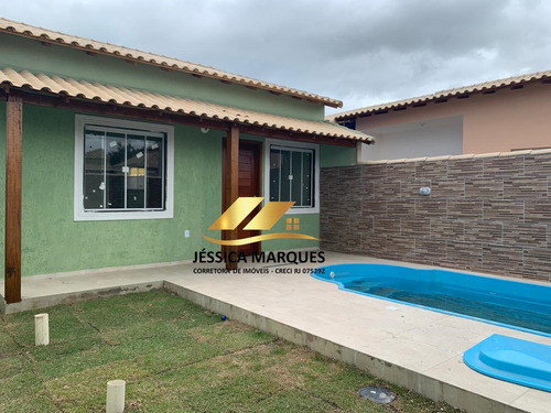 Imagem 2 de 9 de Casa 2 Quartos, Área Gourmet E Piscina Em Unamar - Cf 76.4