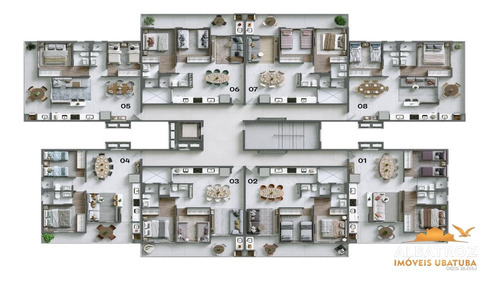 Imagem 7 de 15 de Apartamento 02 Quartos, 350m Da Praia Do Toninhas! - Ap591