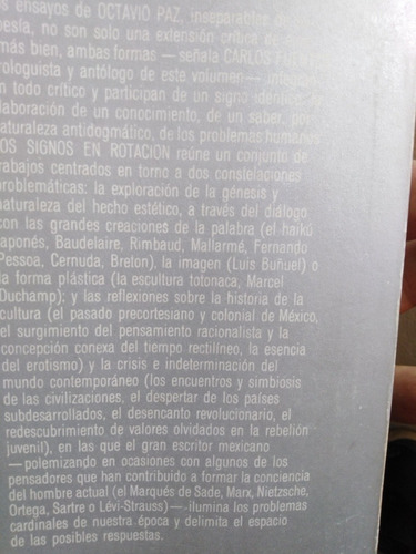 Los Signos En Rotación Y Otros Ensayos, Octavio Paz (Usado)