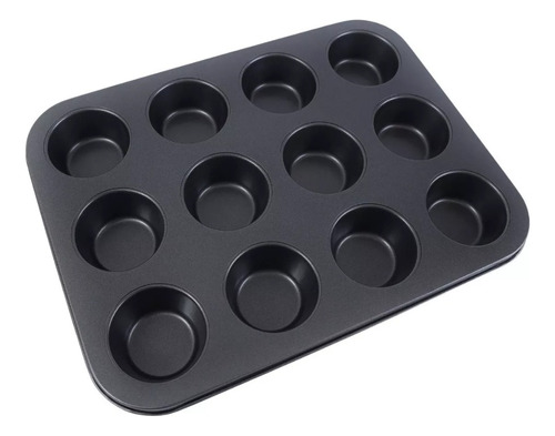 Molde Para 12 Muffins De Acero Cupcake 35cm X26cm Cocina 