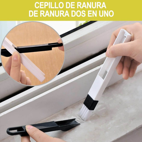 5 Mini Escovas Limpeza Janela Teclado Com Pá De Lixo Casa
