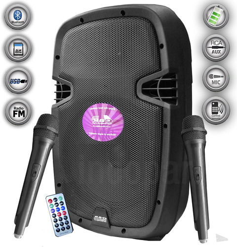 Bafle Potenciado Gbr Bateria Rec.-usb-bluetooth-mic