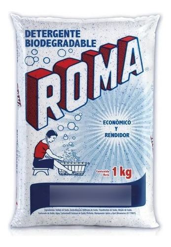 Detergente Para Ropa Roma 1 Kg Jabon Roma En Polvo 