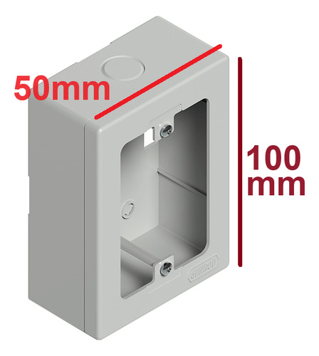 Caja Rectangular Exterior Gris Genrod 5x10 Pack X5