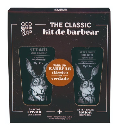 Imagem 1 de 2 de Kit De Barbear | Creme De Barbear + Loção Pós Barba | Qbs