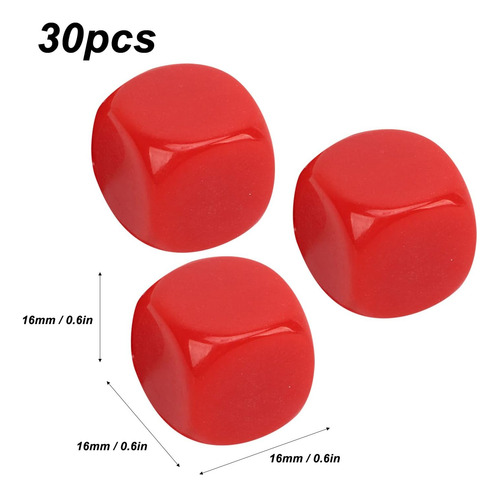 Alomejor Juego De Dados En Blanco De 30 Piezas, Cubos De Esq