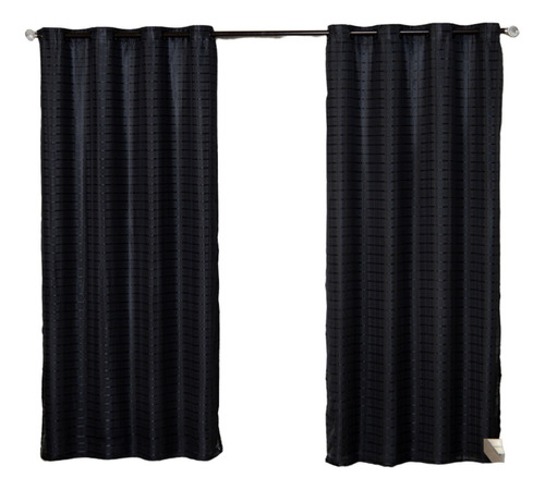 Cortina Blackout Bellissima Casa Medida 230 cm x 280 cm Cor preta