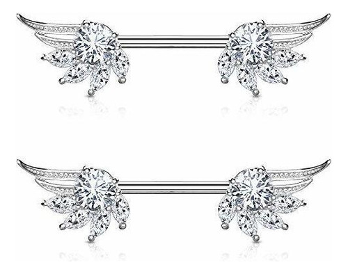 Aros - Dynamique Round And Marquise Cz Prong Set Angle Wing