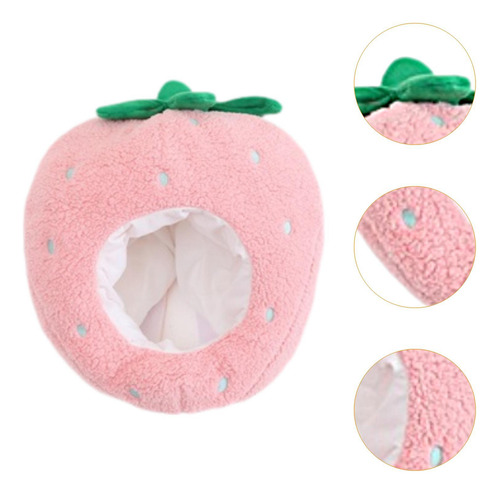 Strawberry Hat Selfie Hat Photo Prop Cute Plush Headgear