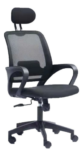 Imagen 2 de 2 de Silla Gerencial De Oficina En Malla Negra Brooklyn