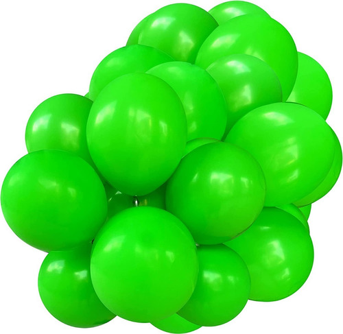 Paquete Globos Metálicos Látex R12 Mate Verde Grama 24und