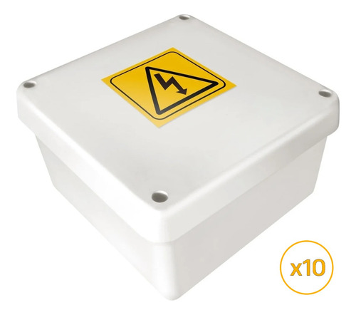 Caja X10 Paso Estanca 90x90x55mm Pvc Cctv Empalme Exterior