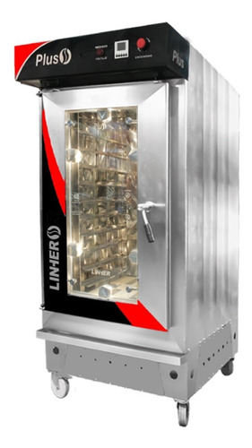 Horno Industrial Plus Plus12 Para Panadería Puerta Con Visor Plateado