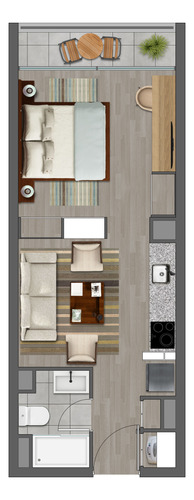 Abdón Cifuentes 150 - Departamento Studio, Santiago