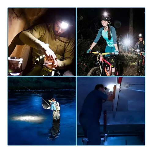 Lampara De Cabeza De Inducción Led Recargable Con 3 Modos