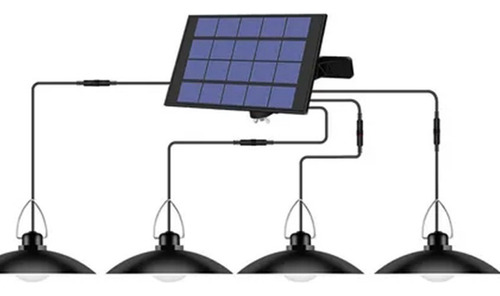 Colgantes De Luz Solar Con Panel Ajustable Automático