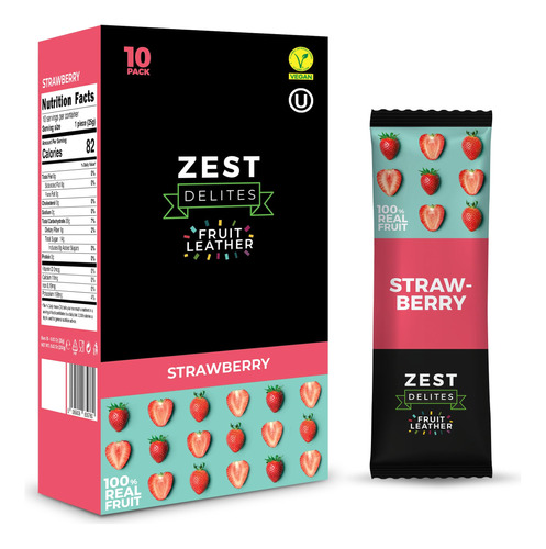 Zest Delites Cuero De Fruta, Barras De Frutas Secas Hechas D