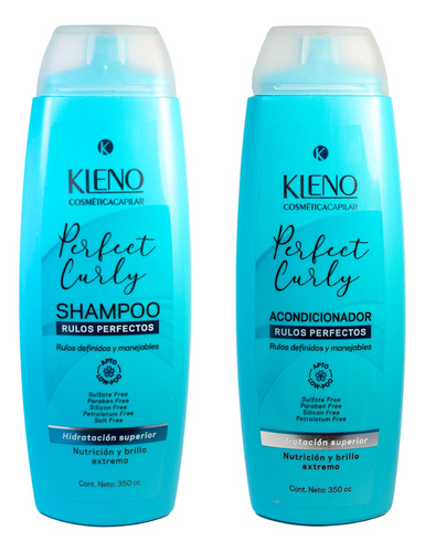 Kleno Perfect Curly Shampoo + Acond Rulos Perfectos 350ml