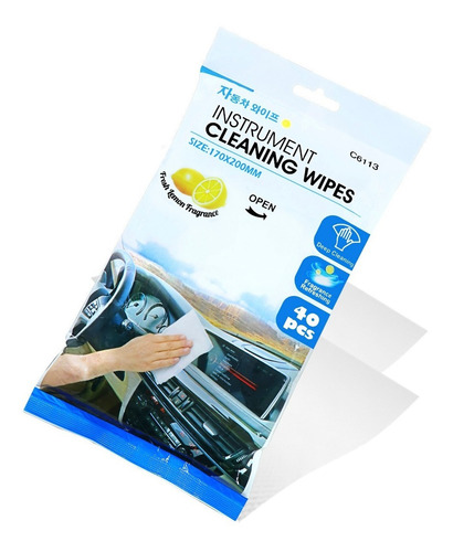 Toallas Humedas Desinfectantes Para Auto Con Aroma 40 Piezas