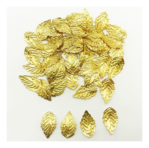 Betiteto 50pcs Patrón De Hoja Encantos Plateados De Cuentas
