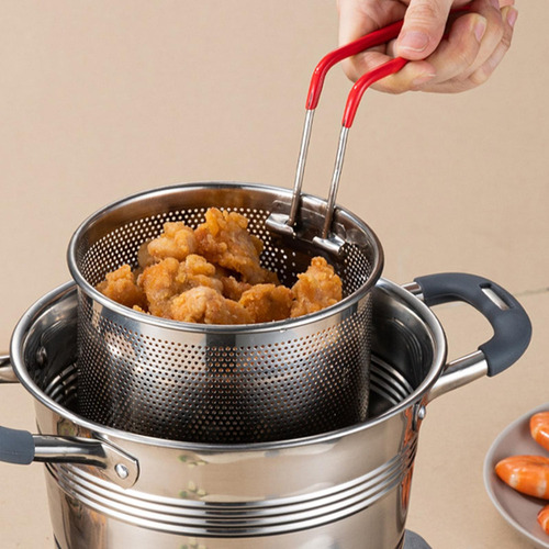 Olla Freidora De Acero Inoxidable Olla Freidora, 5 Litros