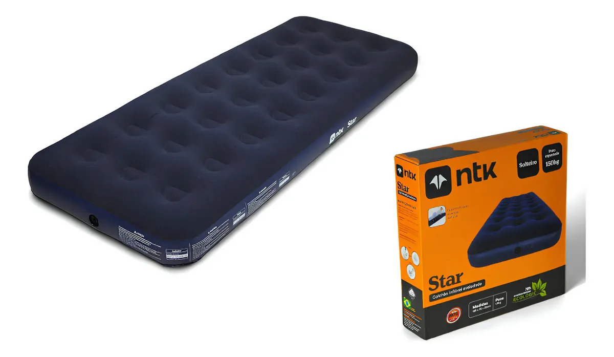 Colchão Inflável Nautika Star Solteiro Azul