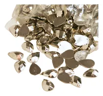 Comprar Piedra Gota Lagrima Metalizada P\u002F Coser 13x18mm X 100 Uni
