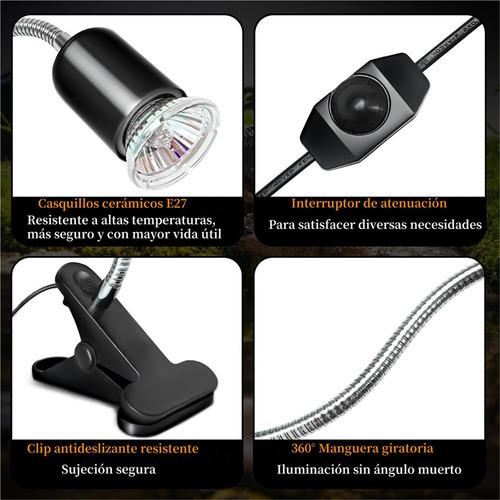 Lámparas De Calor Para Tortuga Reptiles 2 Bombillas Uva+uvb