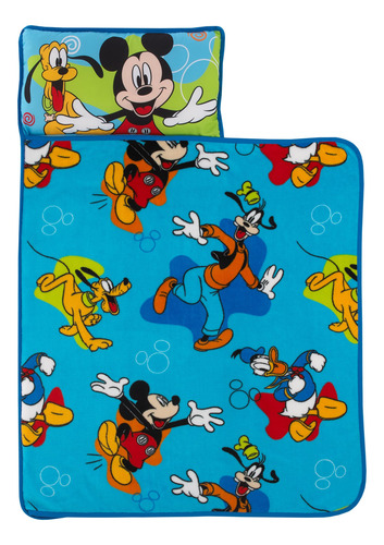 Toddler Nap Mat Disney Mickey Mouse Blue, Red, Green