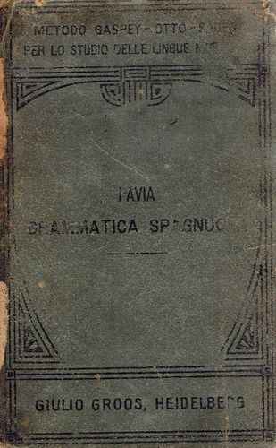 Grammatica Della Lingua Spagnola - Luigi Pavia