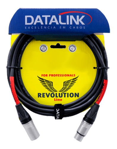 Imagem 2 de 6 de Kit 5 Cabo Microfone Datalink Xlr Macho-xlr Fêmea Rb005 10m