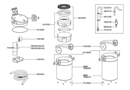 Imagem 4 de 4 de Filtro Canister Ecco Pro 130 (até 130 L) 500 L/h 5w 120v