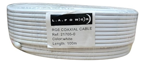 Cable Rg-6 Blanco Rollo 100 Mt