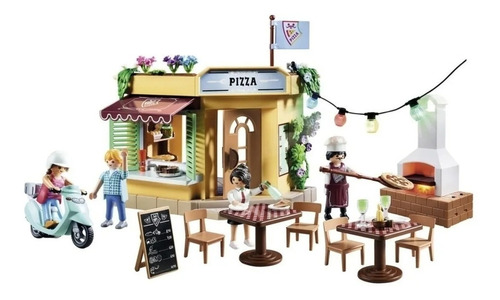 Imagen 5 de 9 de Playmobil Restaurante La Pizzeria Terraza 70336 City Life