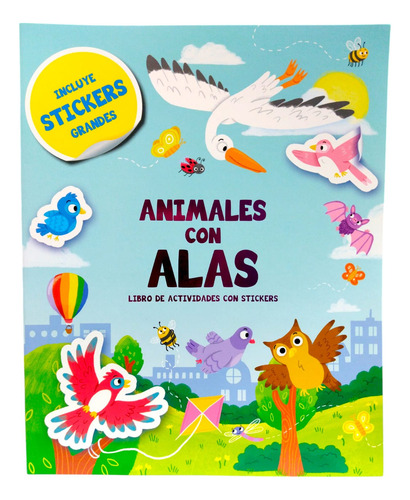 Animales Con Alas de Libro de Actividades Con Stickers Amy Bradford En Español Editorial Grado Cinco 2021