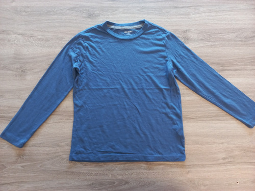 Remera Old Navy Nene 8 Años Manga Larga Azul 