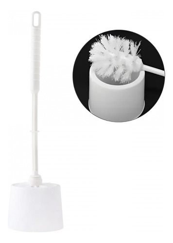 Escova Sanitária Limpador Vaso Com Suporte Limpeza Banheiro