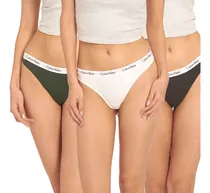 Comprar Pack X3 Calzones Para Mujer Logo Estampado Calvin Klein